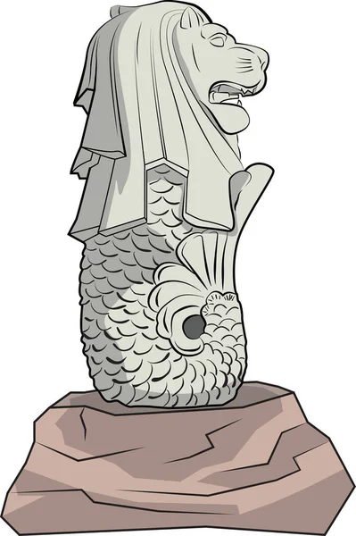 Merlion de Singapur — Archivo Imágenes Vectoriales