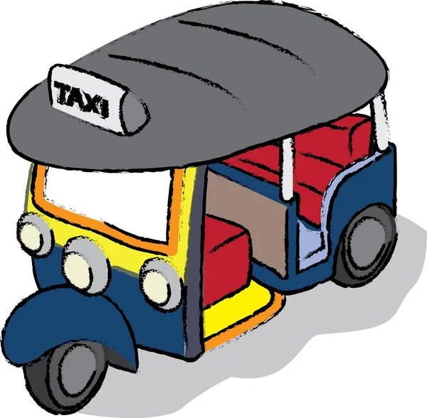 Tuk tuk ταξί — Διανυσματικό Αρχείο