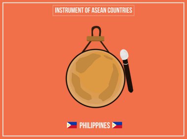 Filipinler enstrüman ülke vektörel çizimler çizimi