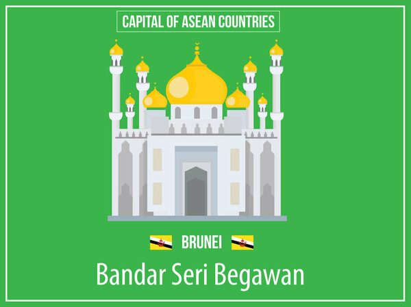 Vectors illustration of Capital of Brunei Country