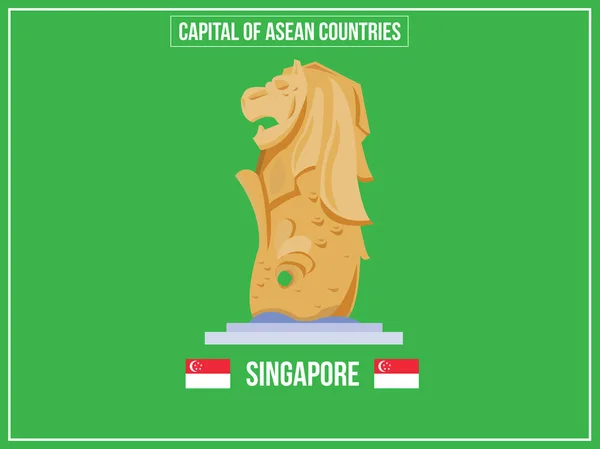 Singapur ülke sermaye vektörel çizimler çizimi