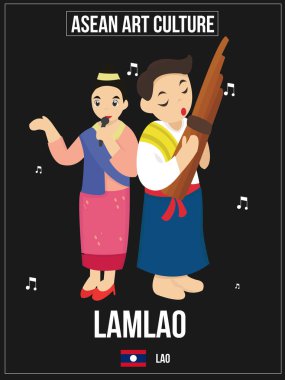 Lao Ulusal Sanat Kültür vektör çizim
