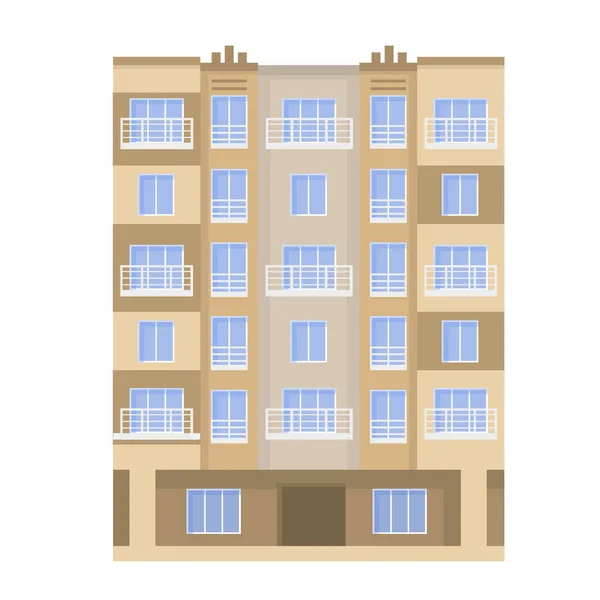 Retro platte huis — Stockvector