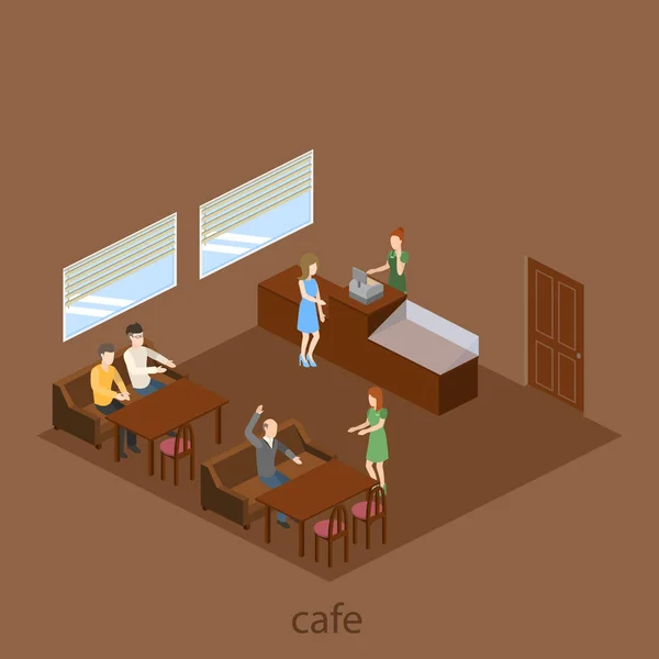 Kawiarnia wnętrze kawiarni — Wektor stockowy