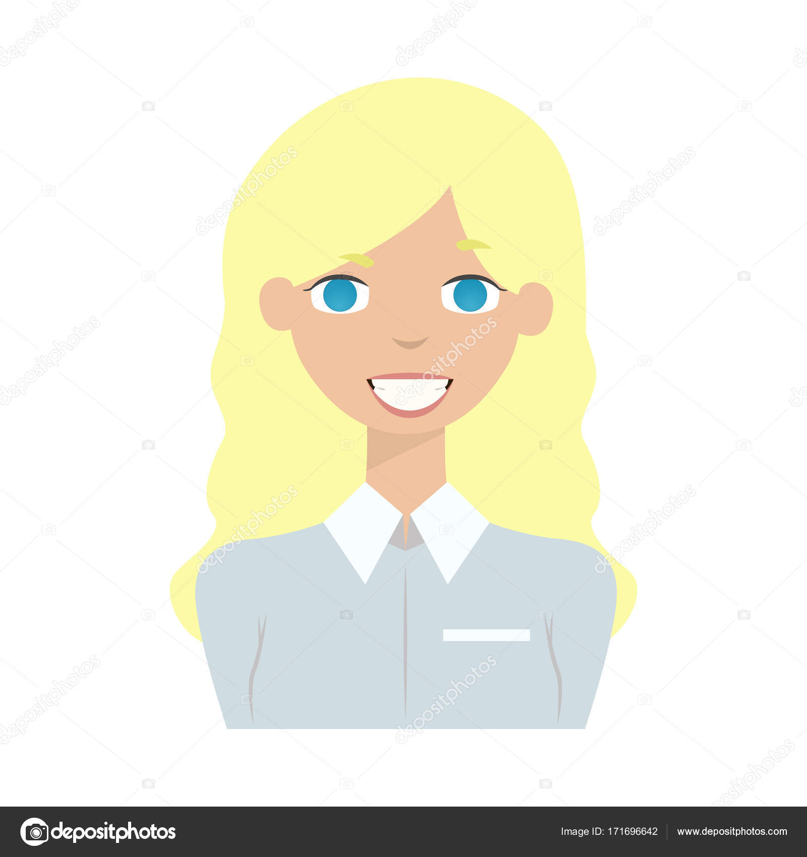Cartoon Woman With Blonde Hair Cartoon Woman Character With