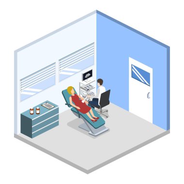 Hamile hasta ile hastane odası