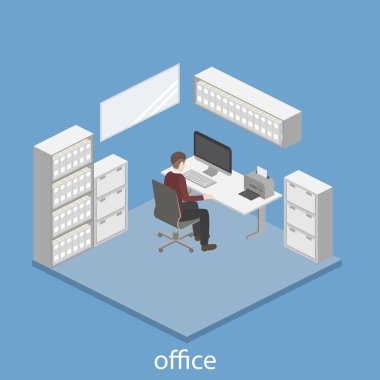 Ofis iç çalışan ile 