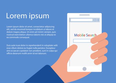 Mobil arama poster şablonu
