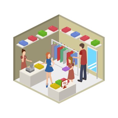 İnsanlar alışveriş giyim mağazası