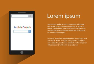 Mobil arama poster şablonu