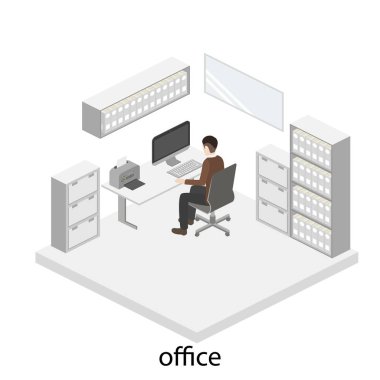 Ofis iç çalışan ile 