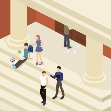 Öğrencilerle üniversiteye giriş