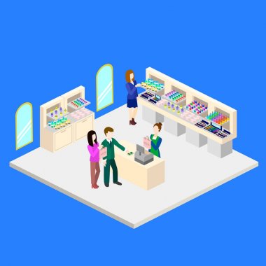 Kozmetik Dükkanı iç müşteriler ile