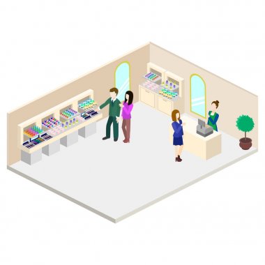 Kozmetik Dükkanı iç müşteriler ile