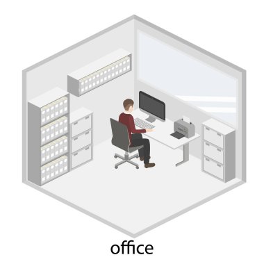 Ofis iç çalışan ile 