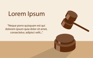 Yargıç çekiç poster şablonu