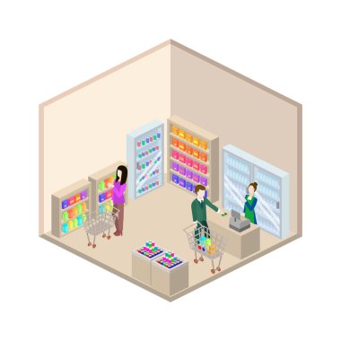 Bakkal müşteriler ile