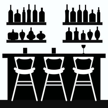 Çizgi film bar iç