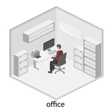 Ofis iç çalışan ile 