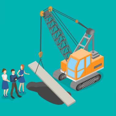 Kamyon vinç mühendisleri ekibi ile