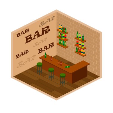 Tuğla duvar iç Bar 