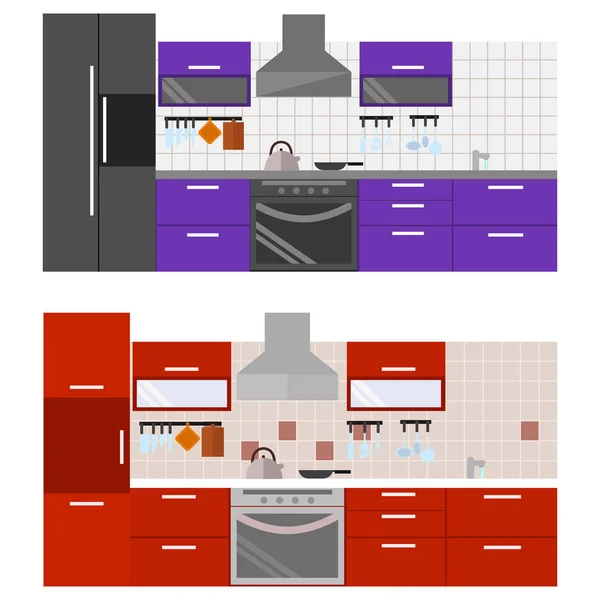 Dos cocinas de dibujos animados — Archivo Imágenes Vectoriales