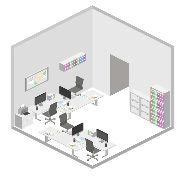 Пустой интерьер офиса — стоковый вектор