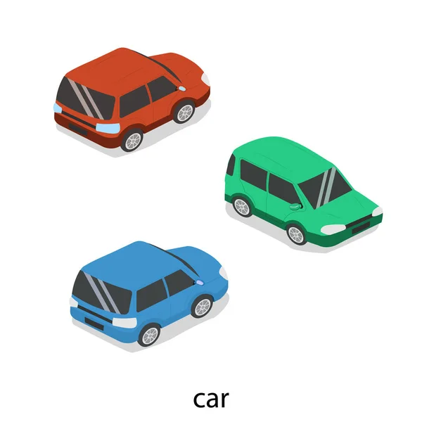 Πολύχρωμα αυτοκίνητα εικονίδια — Διανυσματικό Αρχείο
