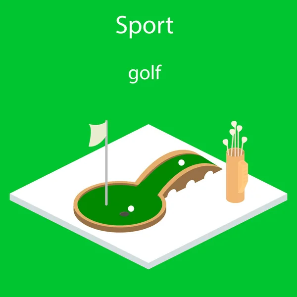 Шаблон поля для гольфа — стоковый вектор