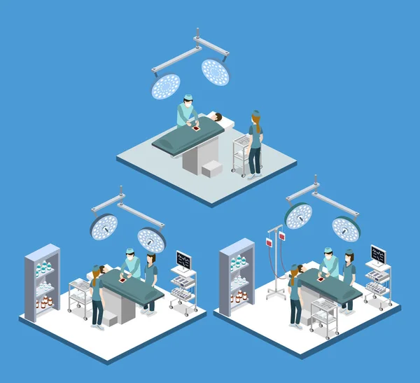 Ícones interiores do hospital —  Vetores de Stock