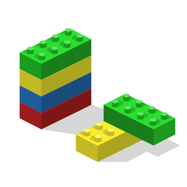 Coloridos bloques de construcción constructor — Vector de stock