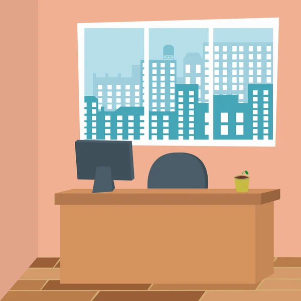Empty office interior — Stock Vector