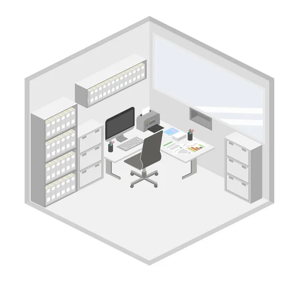 Intérieur de bureau vide — Image vectorielle