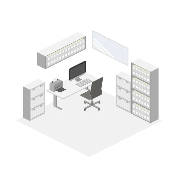 Intérieur de bureau vide — Image vectorielle