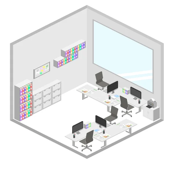 Intérieur de bureau vide — Image vectorielle