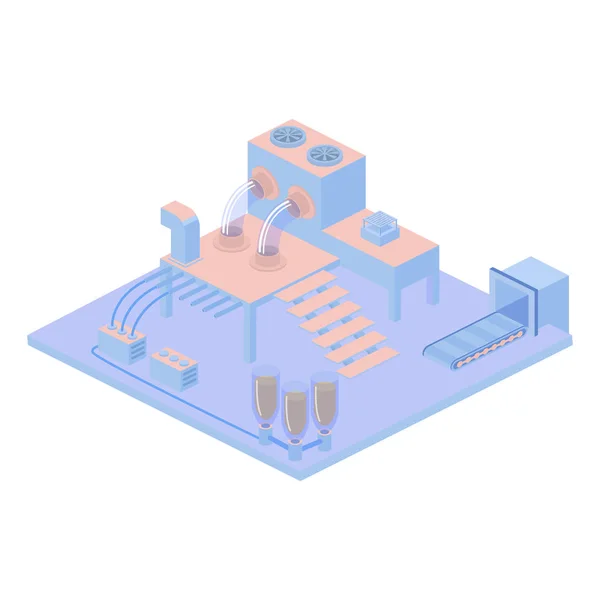 Desenhos animados ícone da máquina de fábrica — Vetor de Stock