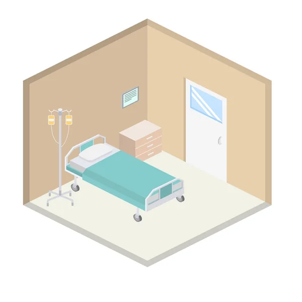 Interior vacío de la sala del hospital — Vector de stock