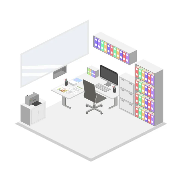 Interior vacío de la oficina — Vector de stock