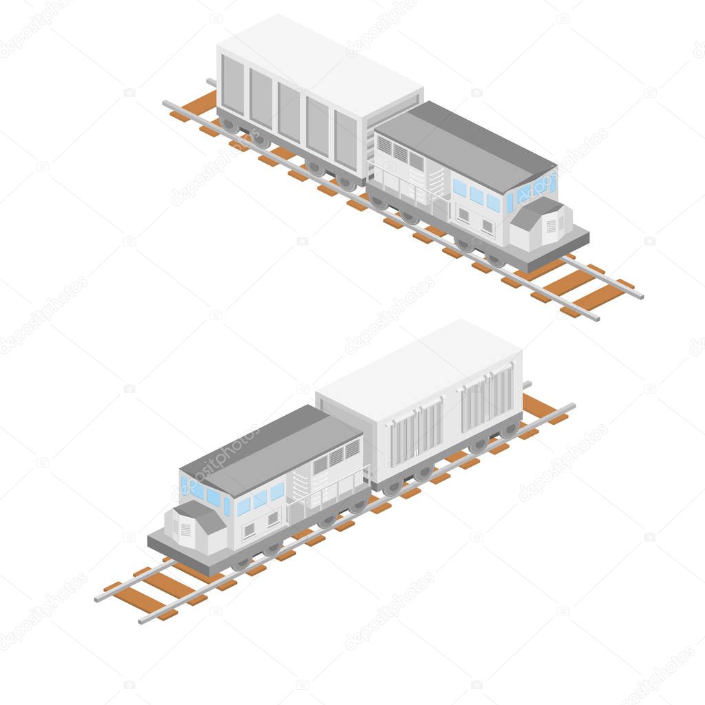 Railway with gray containers