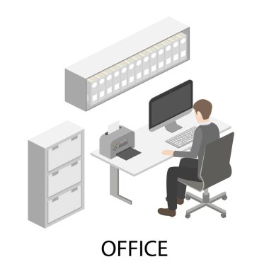 Ofis iç çalışan ile 