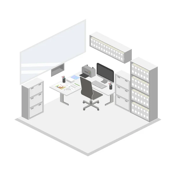 Interior vacío de la oficina — Vector de stock