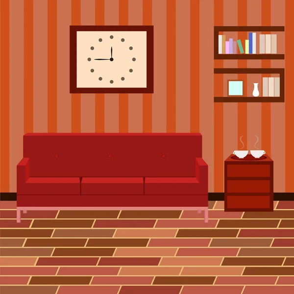 Sala de estar vazia —  Vetores de Stock