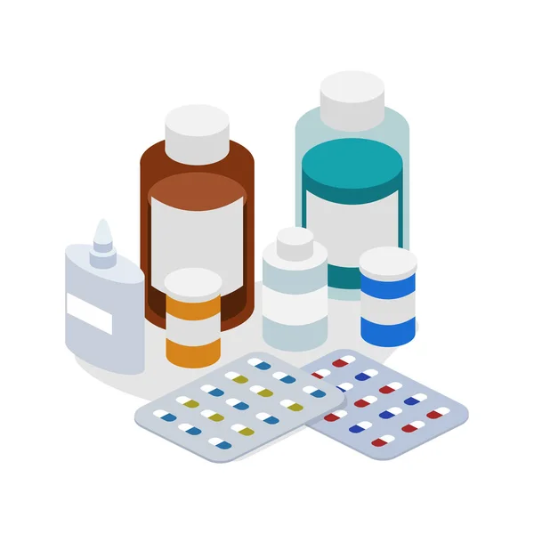 Tıbbi ilaç paketleri — Stok Vektör