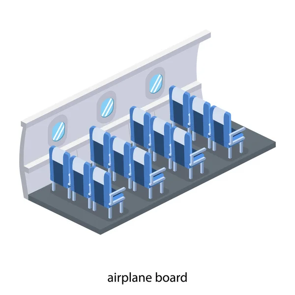 Plano isométrico no interior — Vetor de Stock