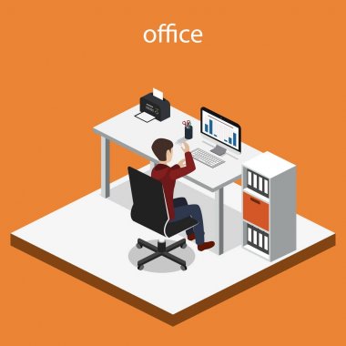 Ofis iç çalışan ile 