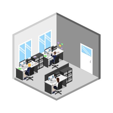 Ofis iç işçiler ile 