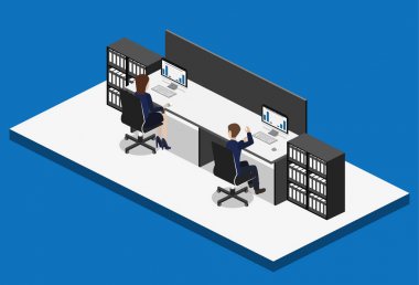 Ofis iç işçiler ile 