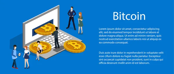 암호화 통화, bitcoin의 개념 — 스톡 벡터