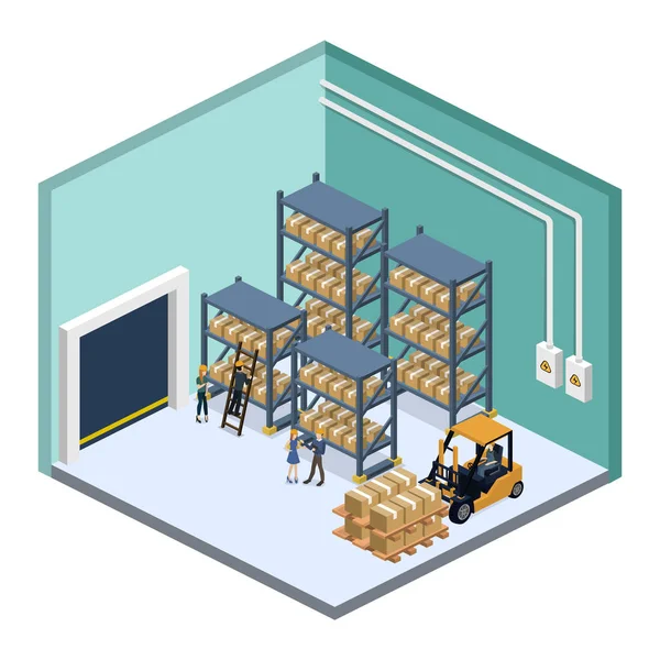 倉庫での物流プロセス — ストックベクタ