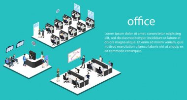 office interior departments clipart